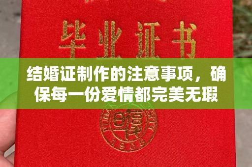 天台结婚证制作的注意事项，确保每一份爱情都完美无瑕